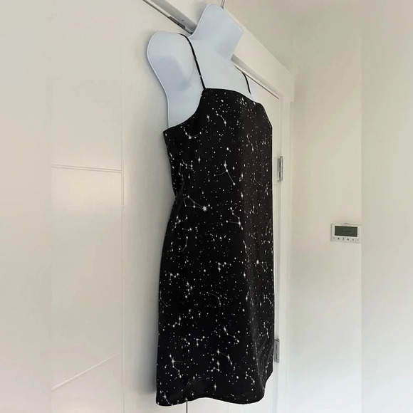 Garage/ Black star light galaxy/ Witchy/ Spaghetti strap/ Mini skirt/ Size US S - Picture 5 of 13